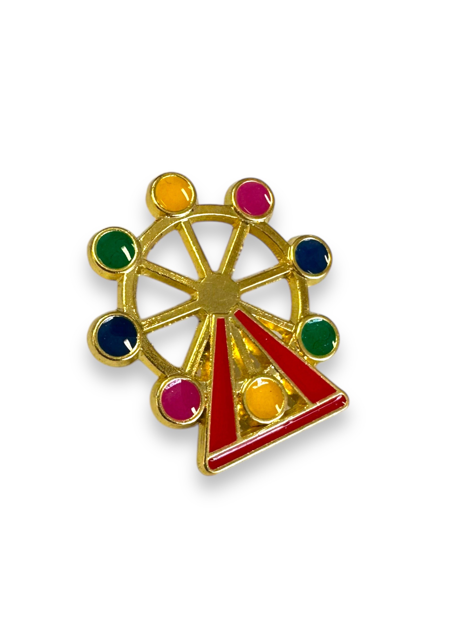 Fairground wheel enamel pin badge
