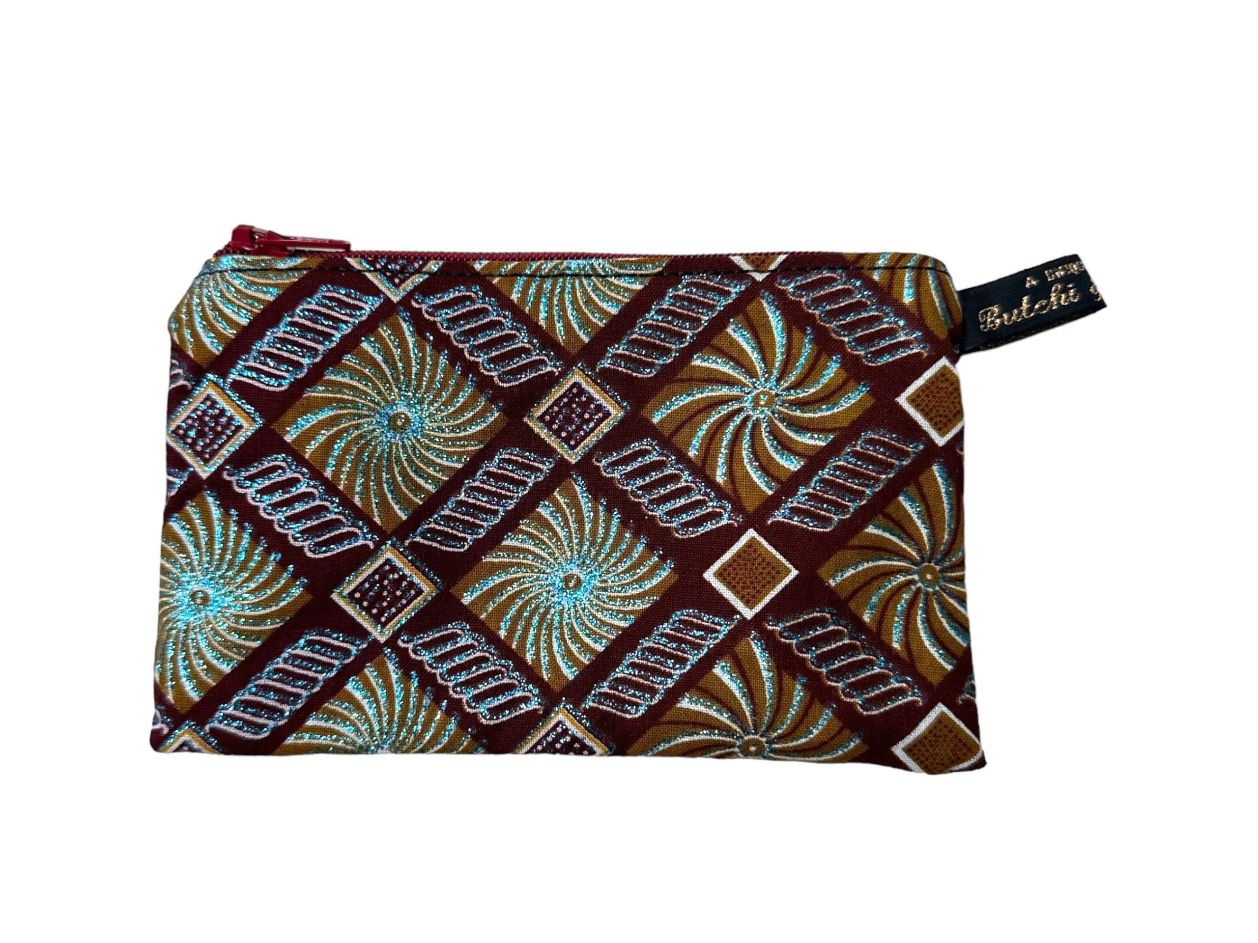 Blue Swirl Print Small Purse