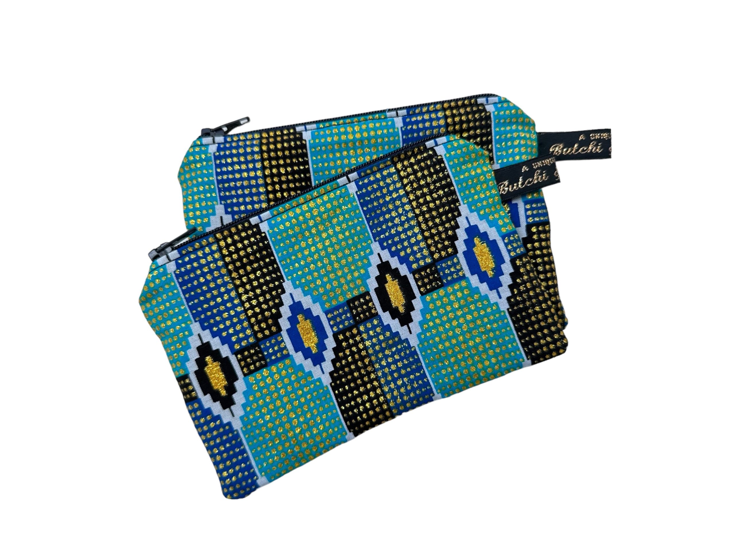 Turquoise’Nubia’ Print Coin Purse wallet