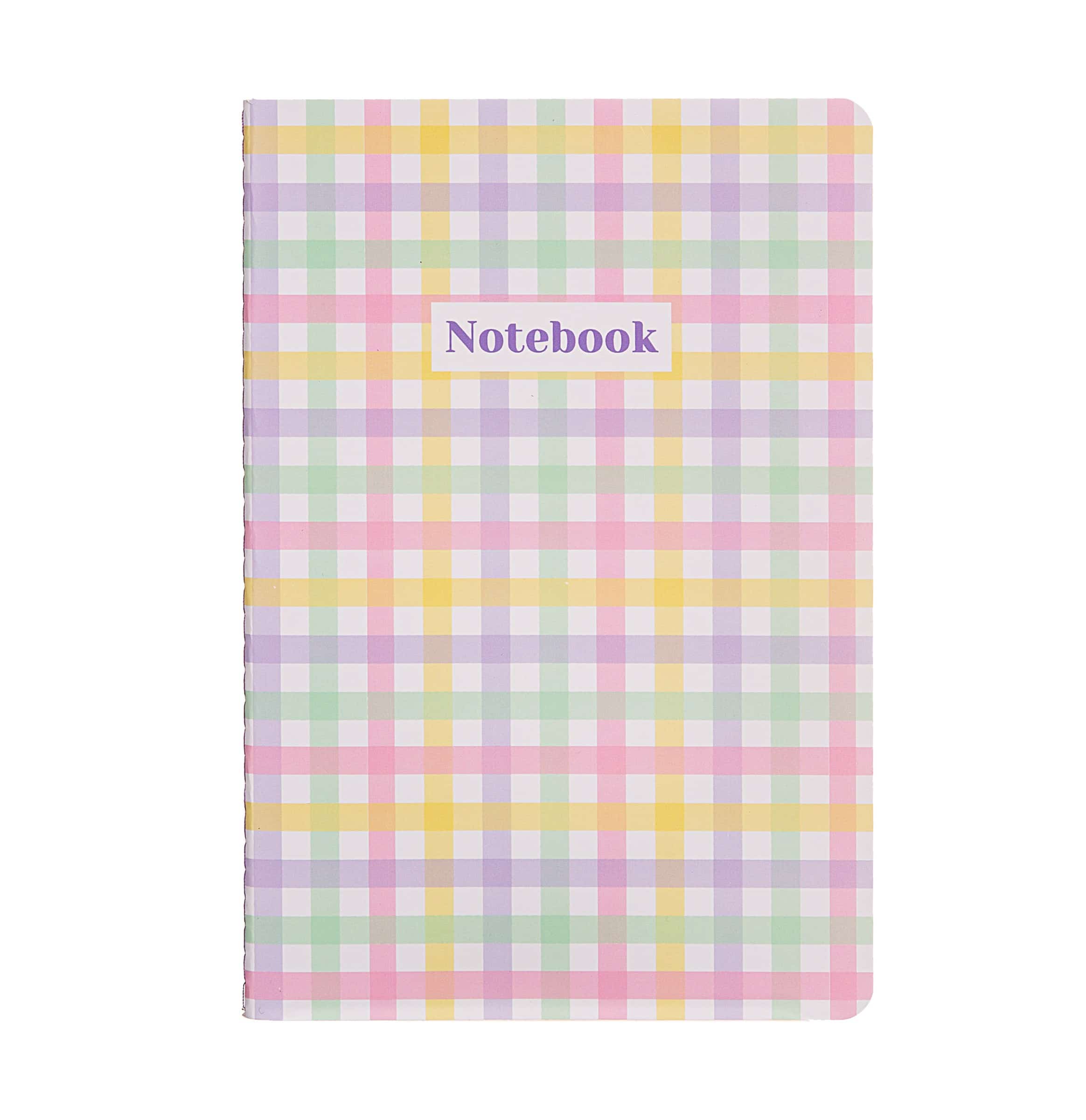 Pastel gingham A5 Notebook