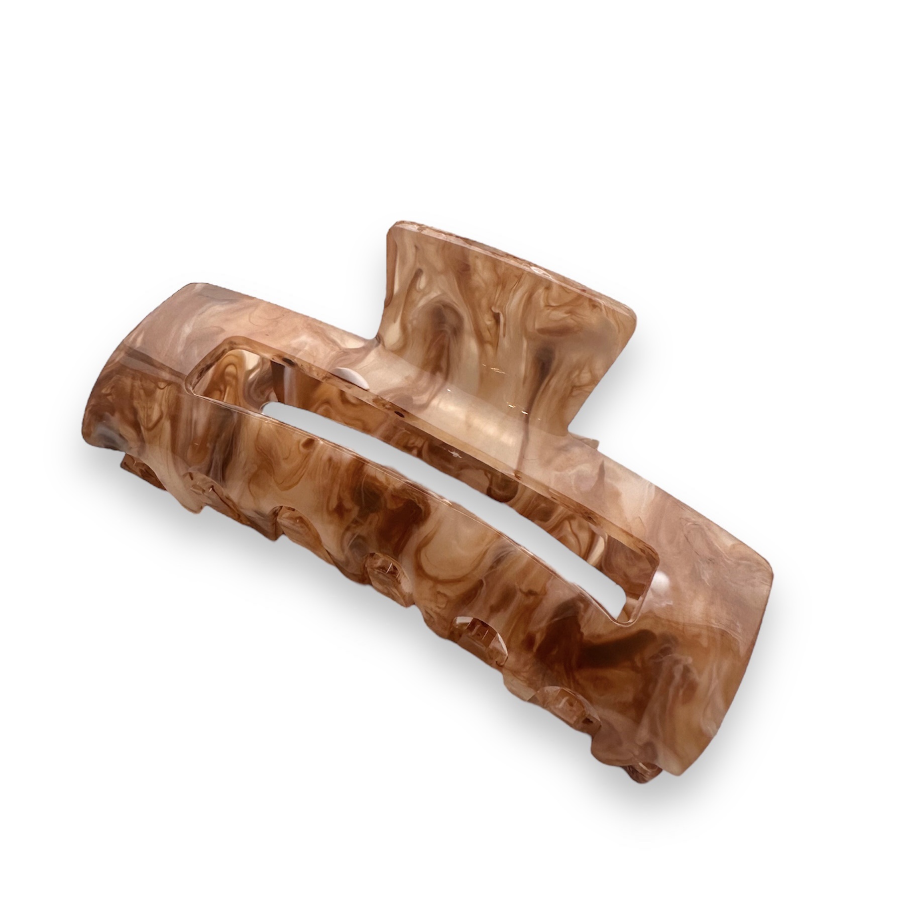 Chunky Hair Claw – Cinnamon Swirl