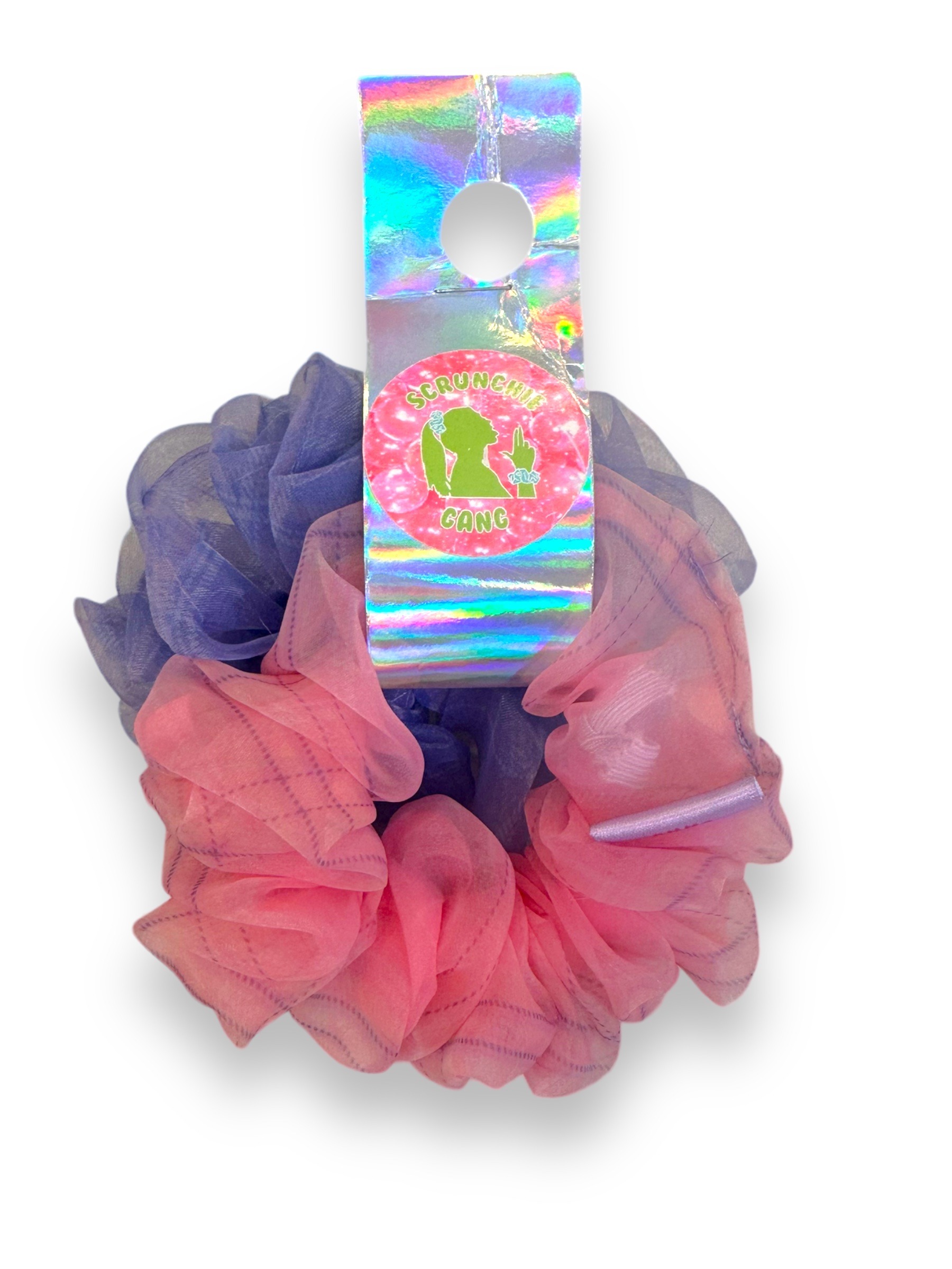 Purple and Pink Scrunchie Twin Pack