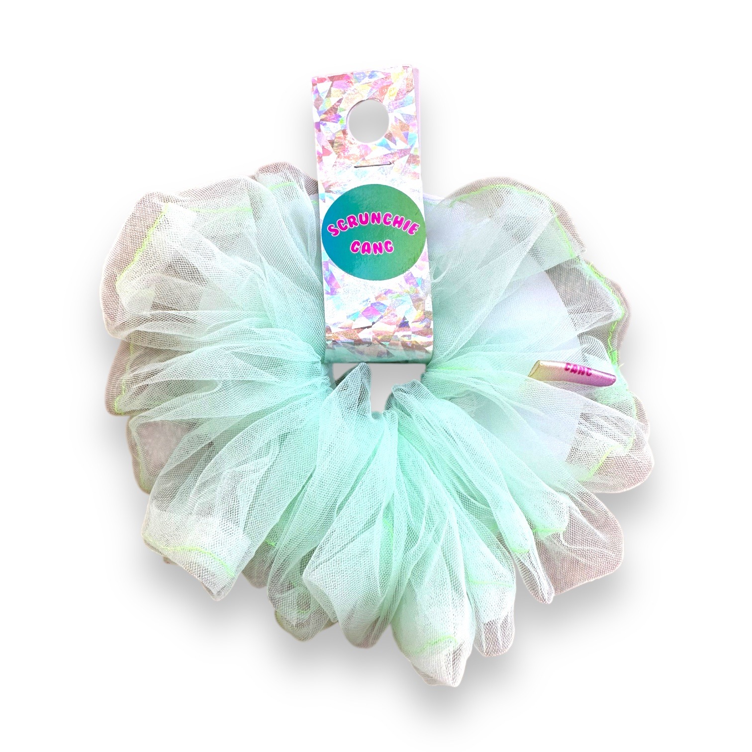 Mermaid Green Tulle Oversized Scrunchie
