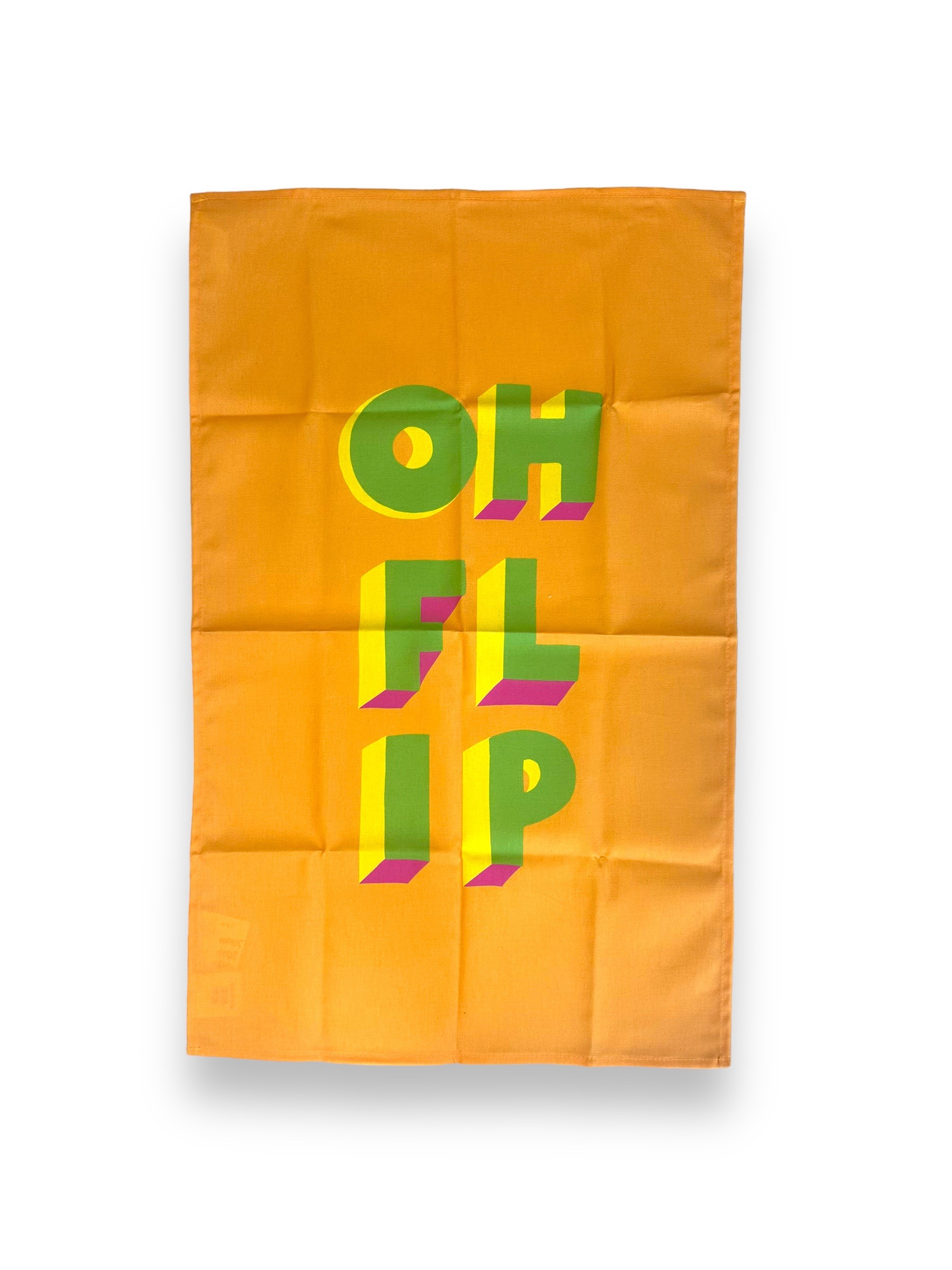 OH FLIP Tea Towel by Happy Stuff Studio