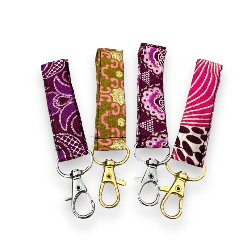 Warm-Toned Patterned Fabric Keyrings by Butchi and Gosmos