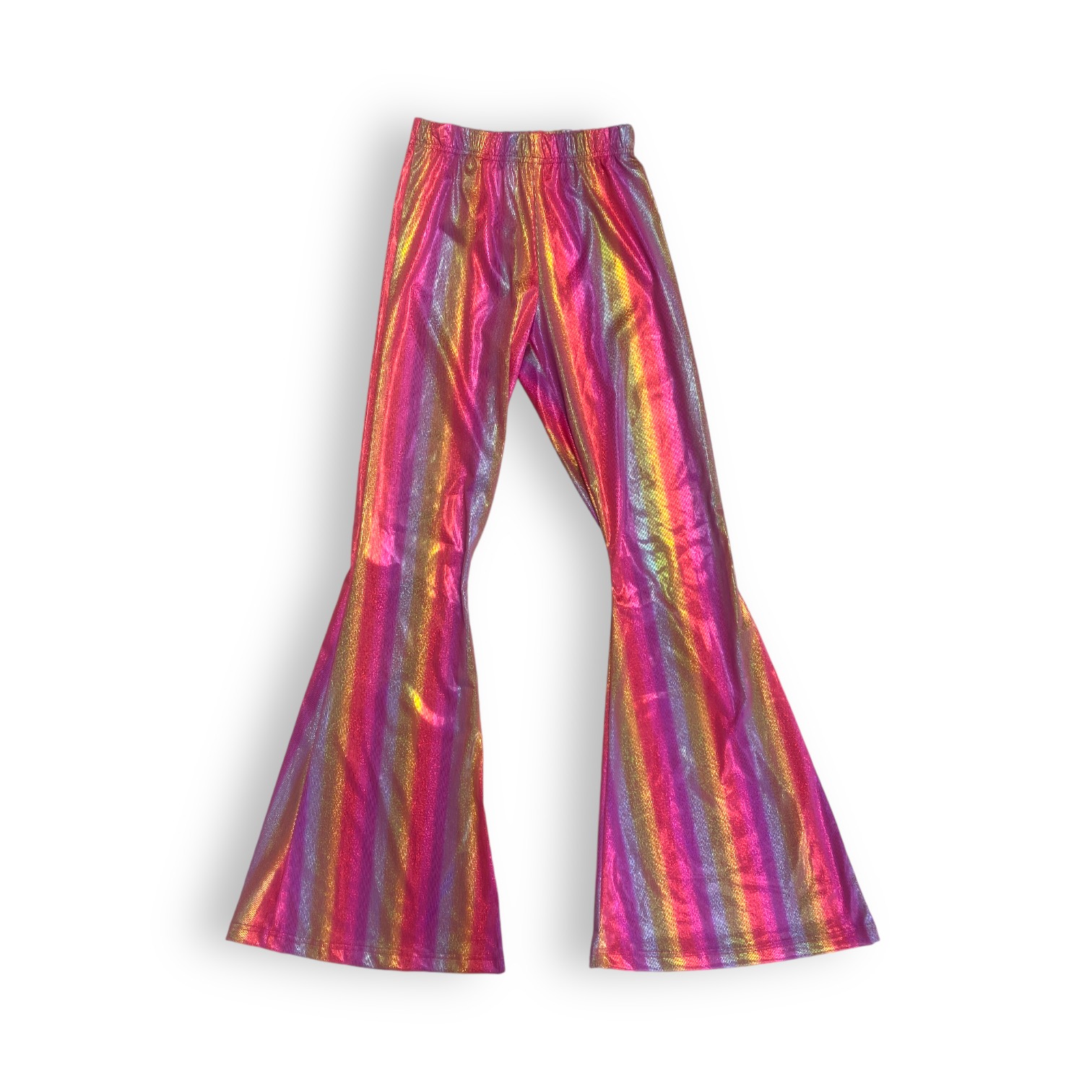 Rainbow Holo Flared Leggings