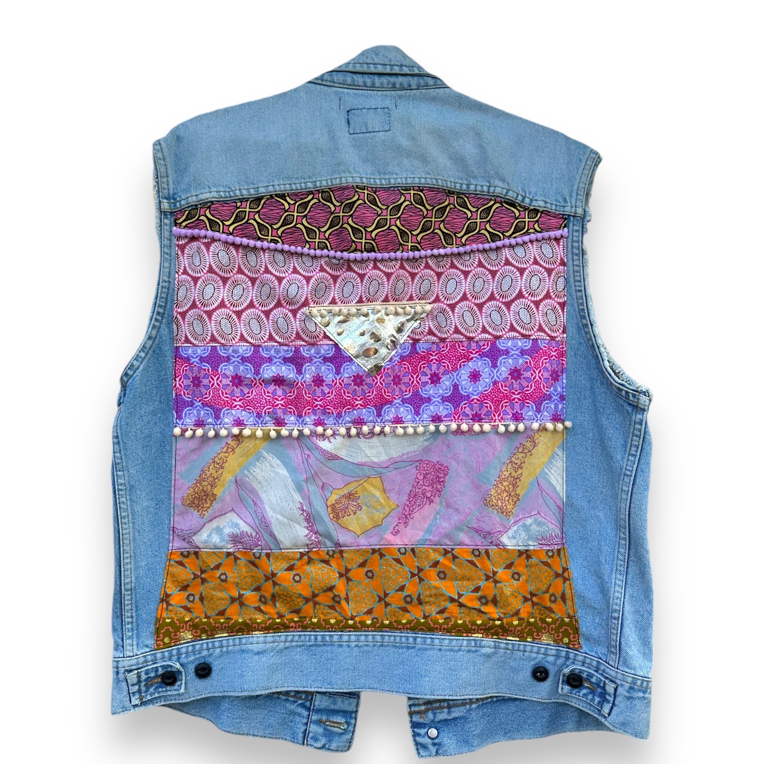 Embellished sleeveless Denim Jacket – Patti