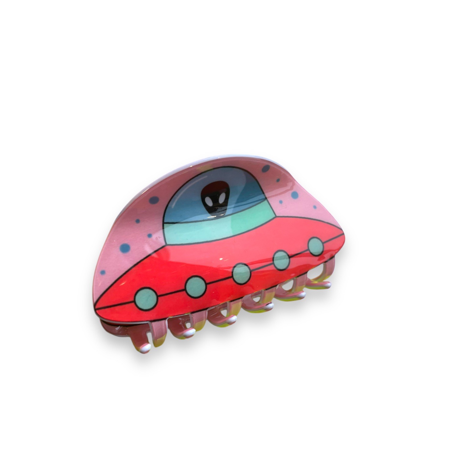 Pink Alien Hair Claw Clip