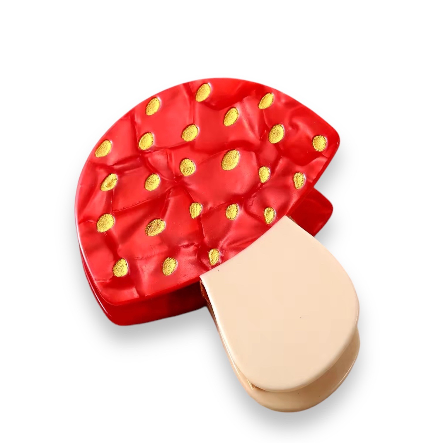Mushroom claw hairclip