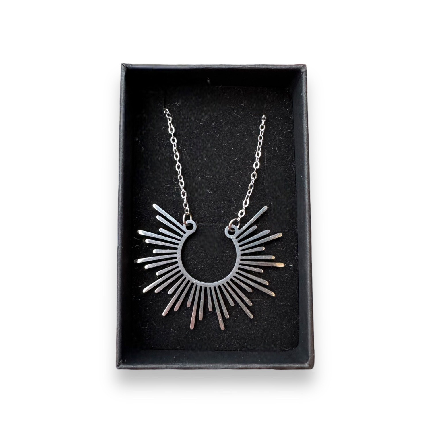Sunrays silver tone Necklace
