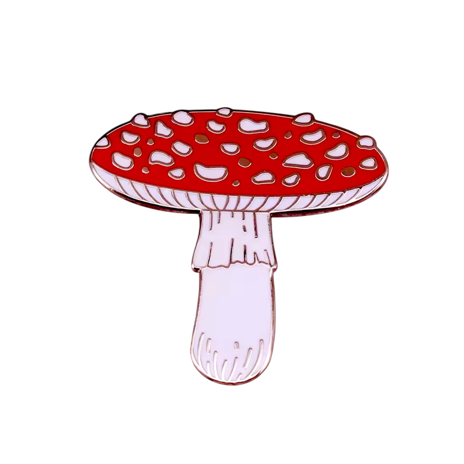 Red Mushroom fly agaric fungi Enamel Pin