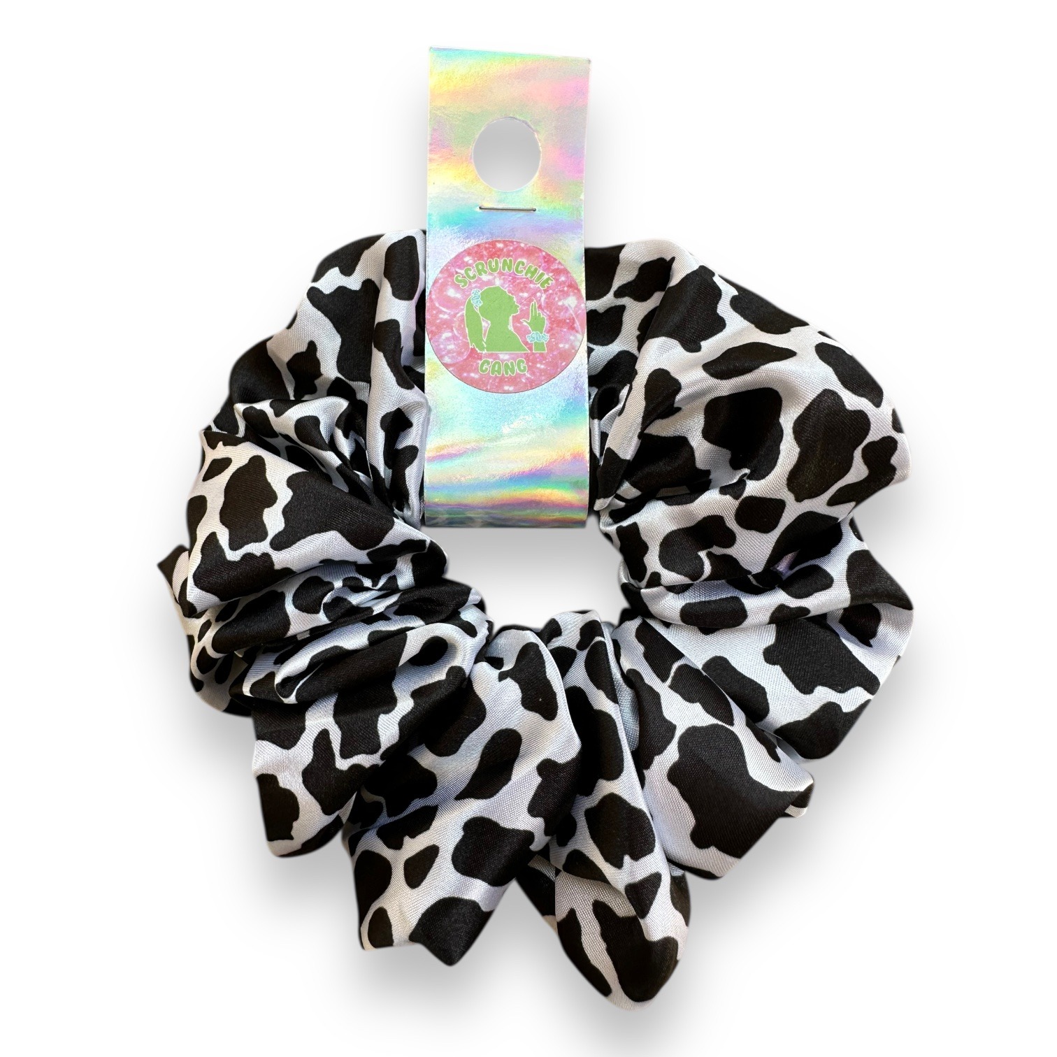 Black & White Animal Print Oversized Scrunchie