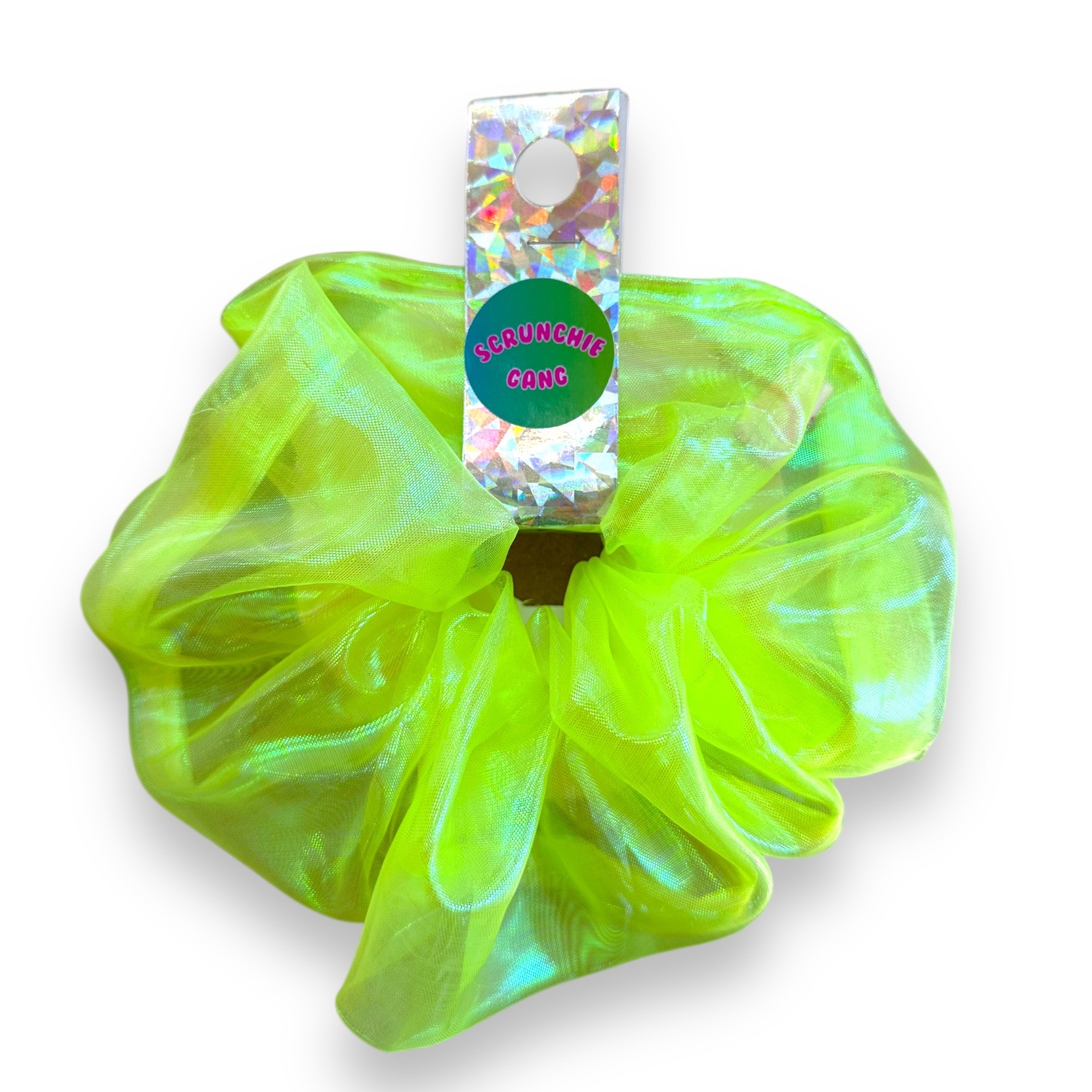 Yellow Iridescent Oversized Scrunchie