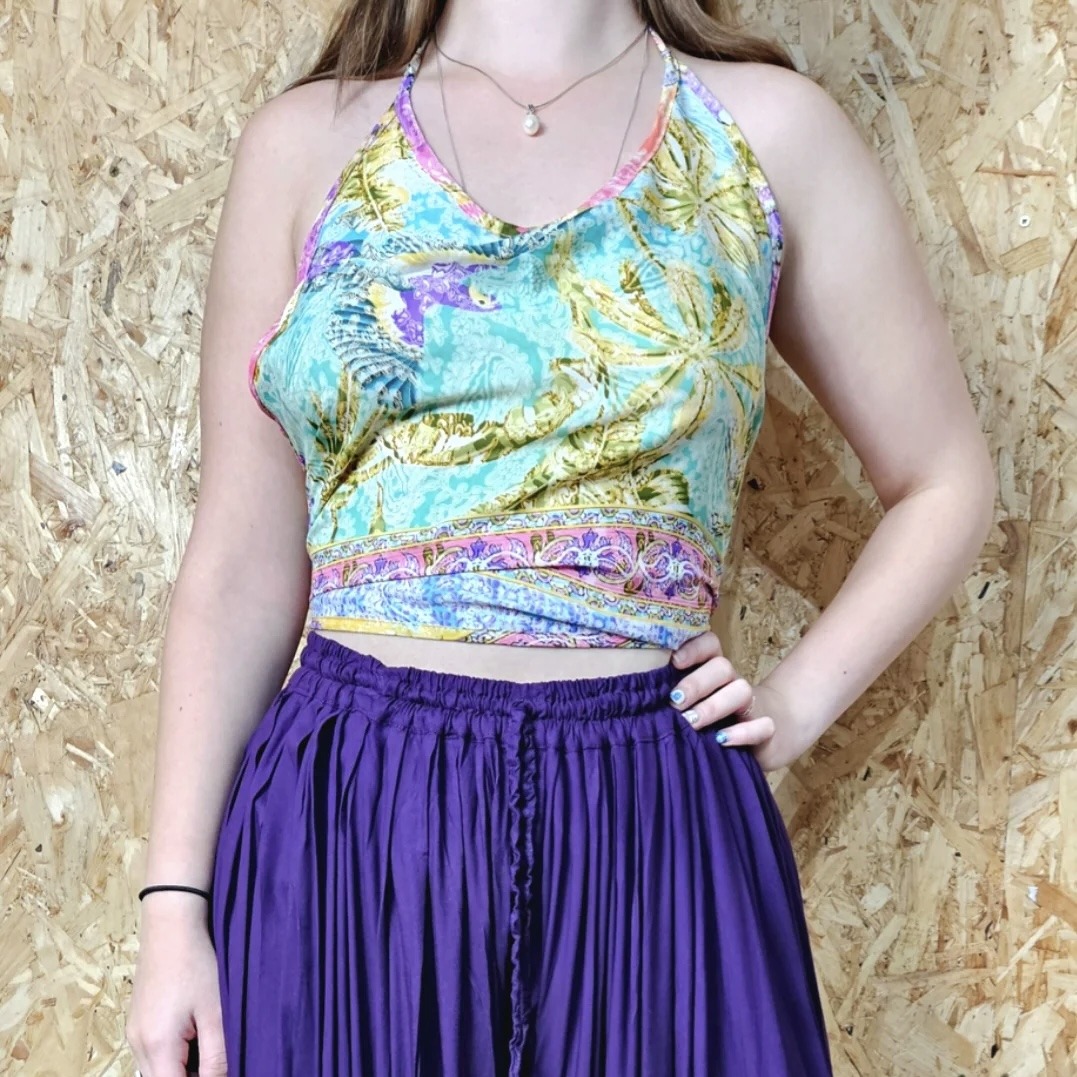 Halterneck Top – Birds of Paradise