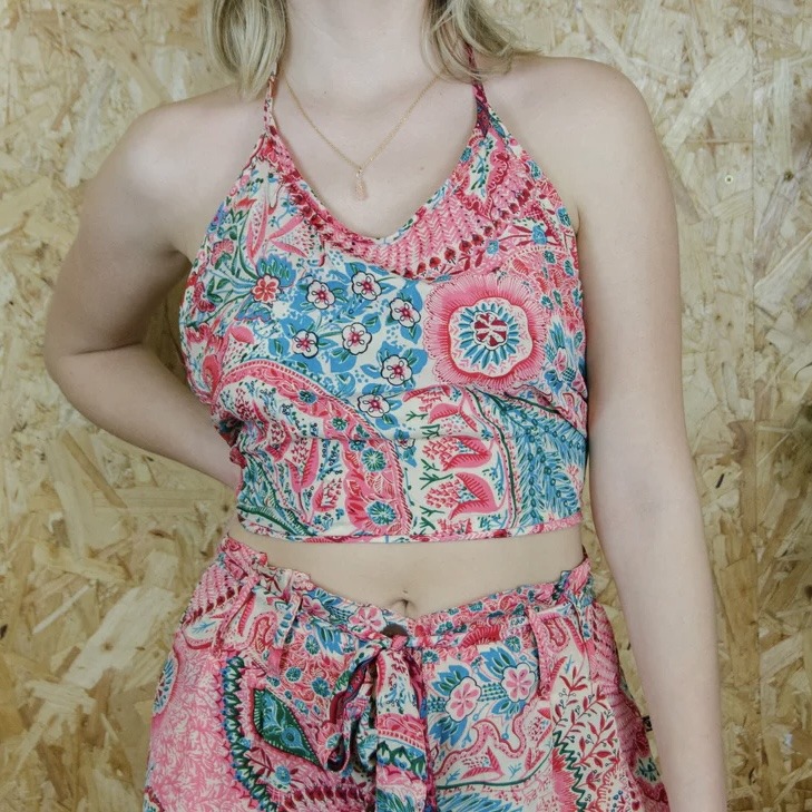 Halterneck Top – Flamingo