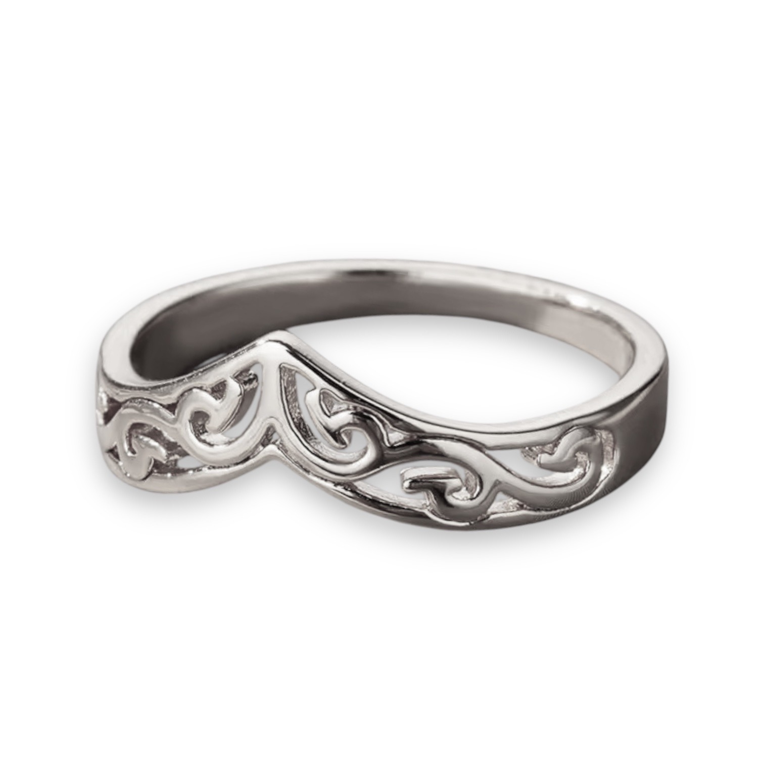 Gold Swirl Band Ring