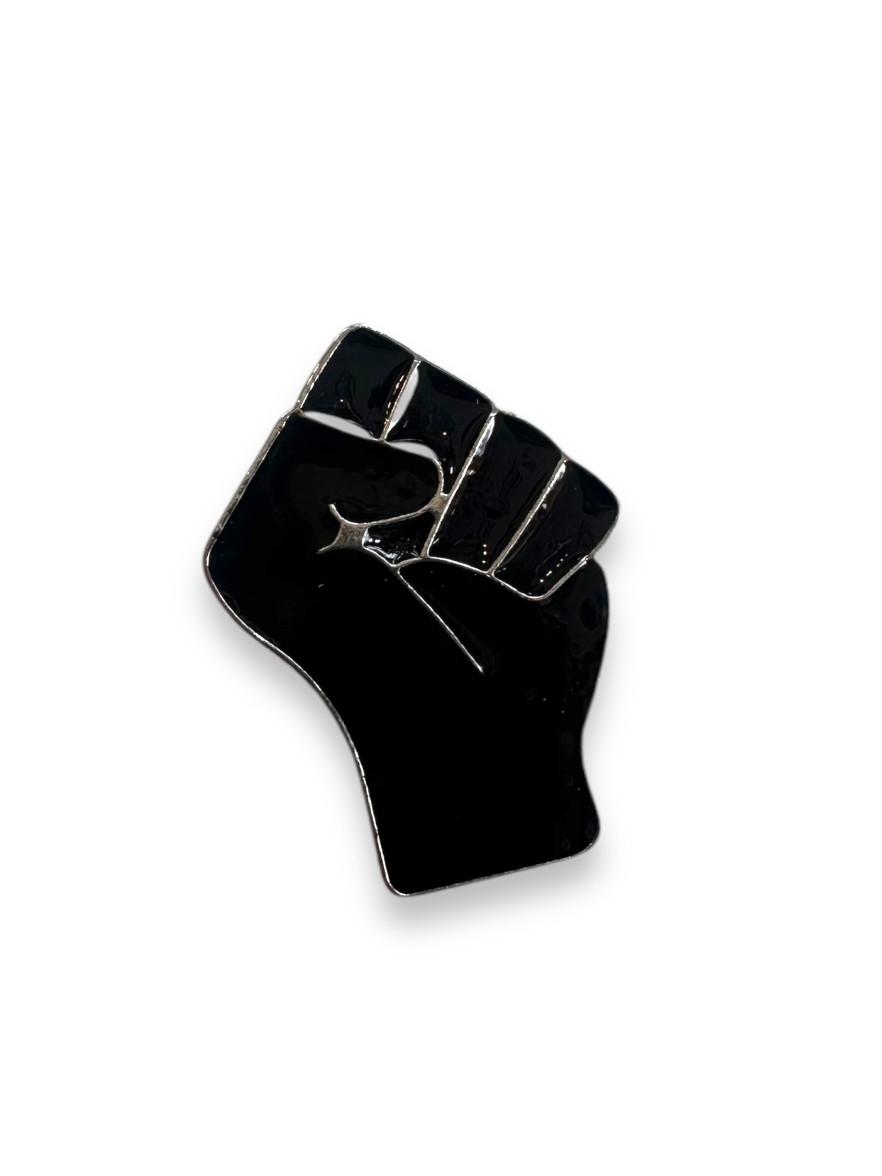 Black Power Fist enamel pin badge