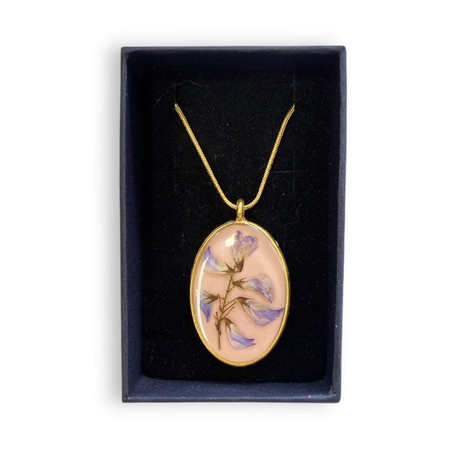Handmade Floral Necklace with Gold Chain