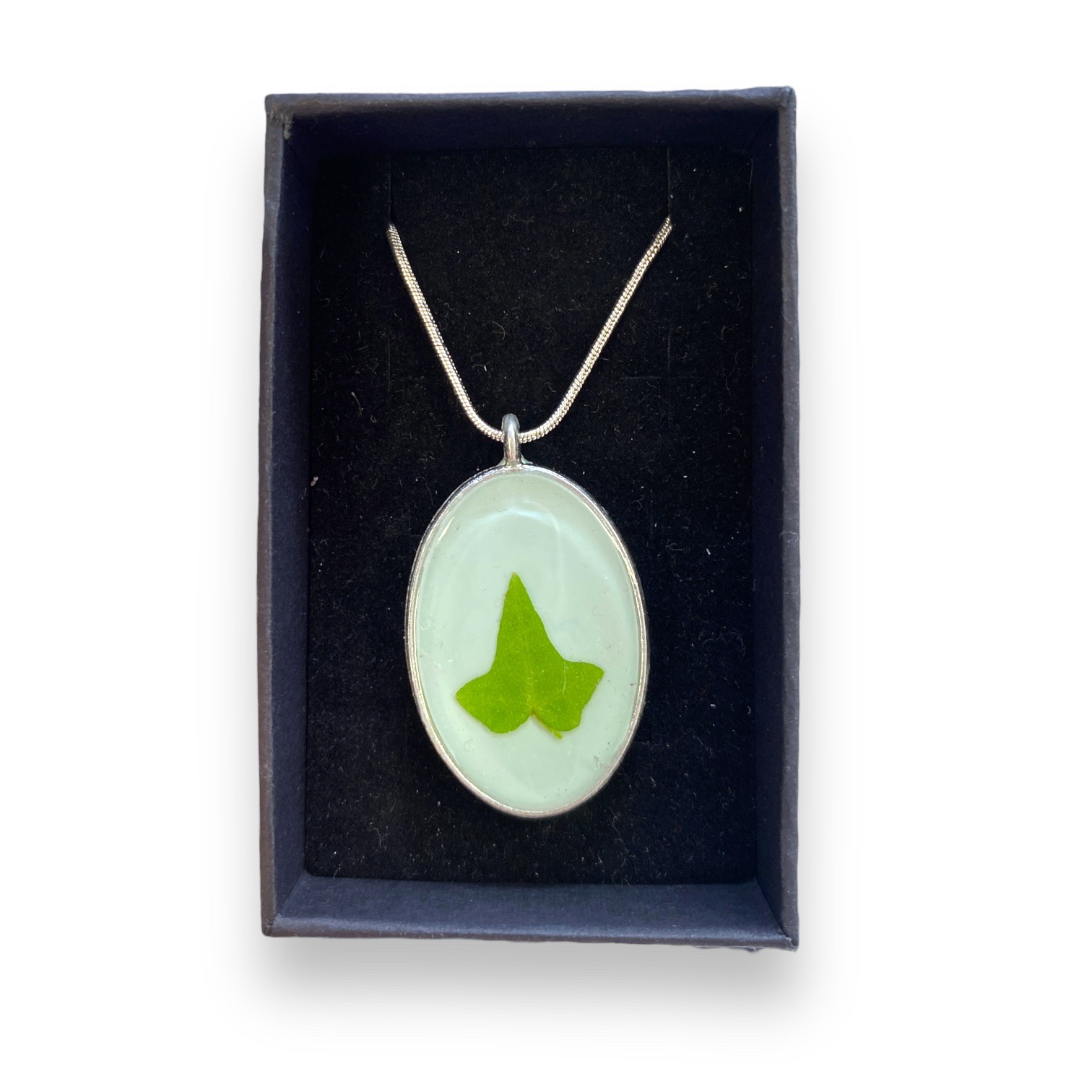 Handmade Floral Necklace with Silver Chain