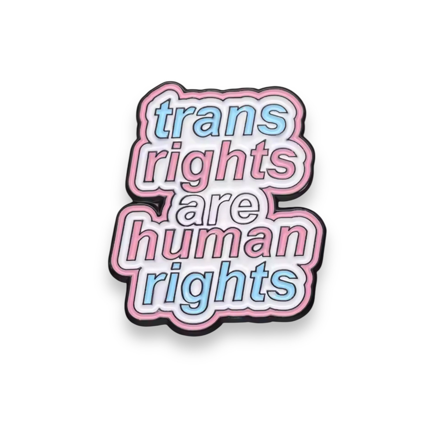Trans rights enamel pin badge