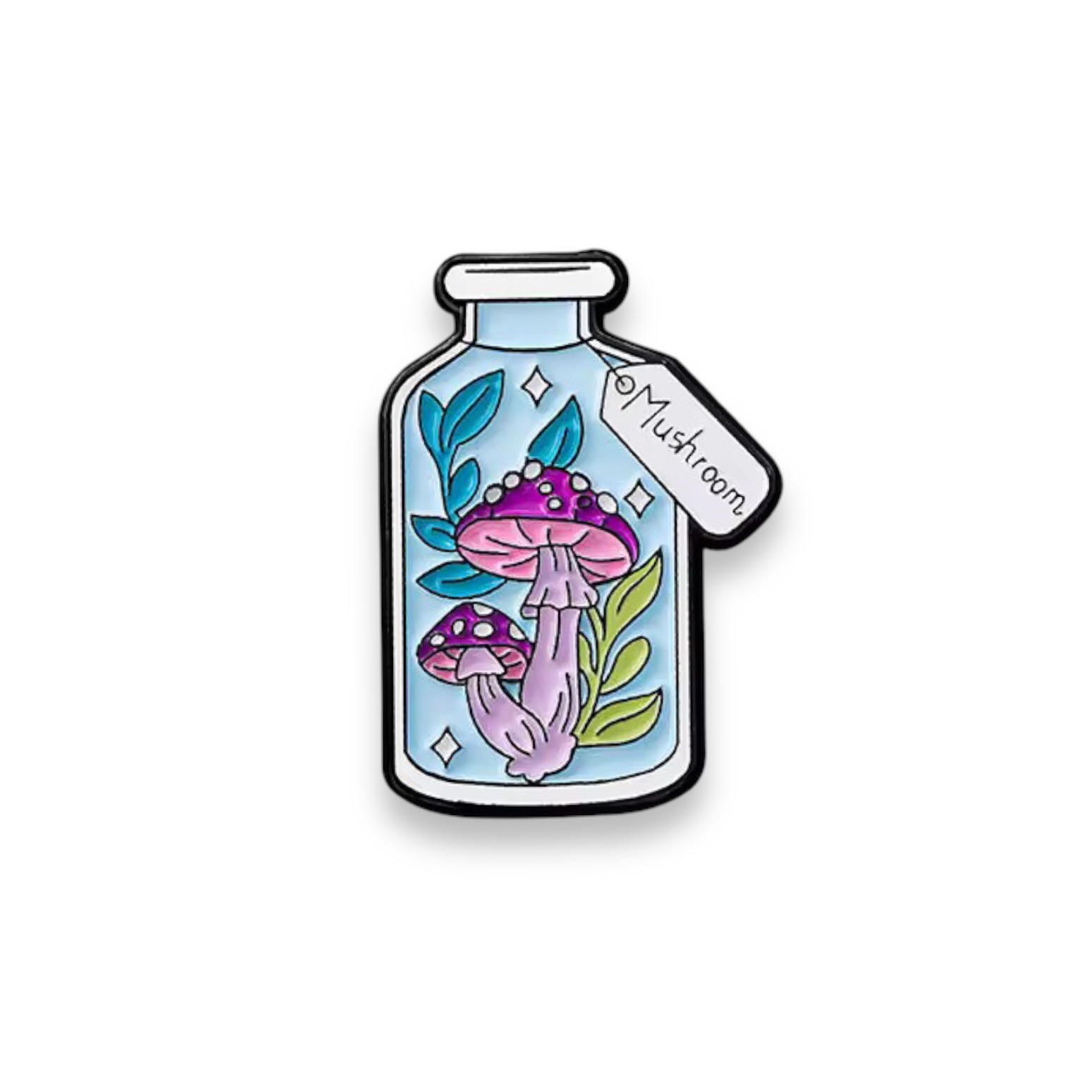 Mushroom potion enamel pin badge