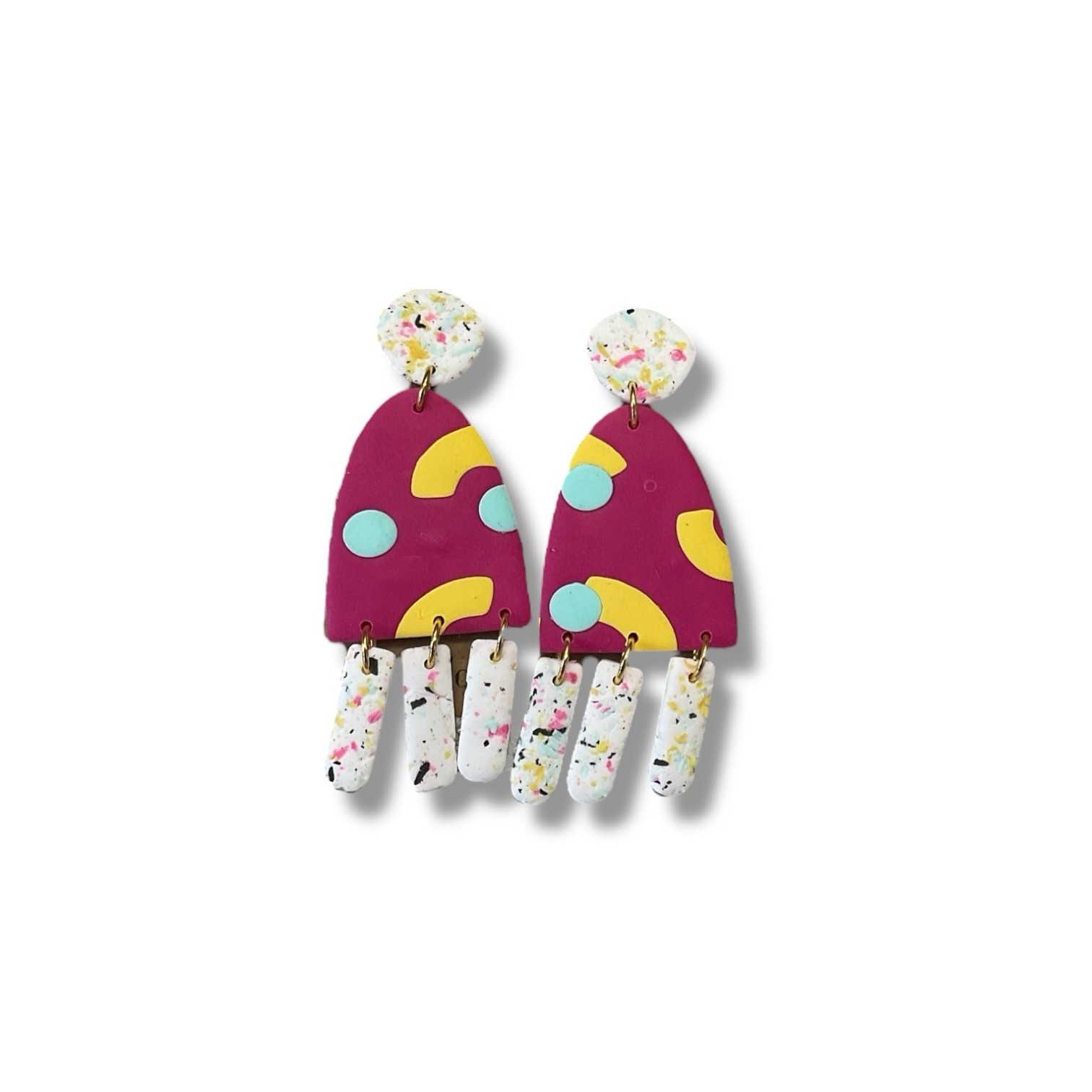 Arch with Dangles Abstract Statement Earrings