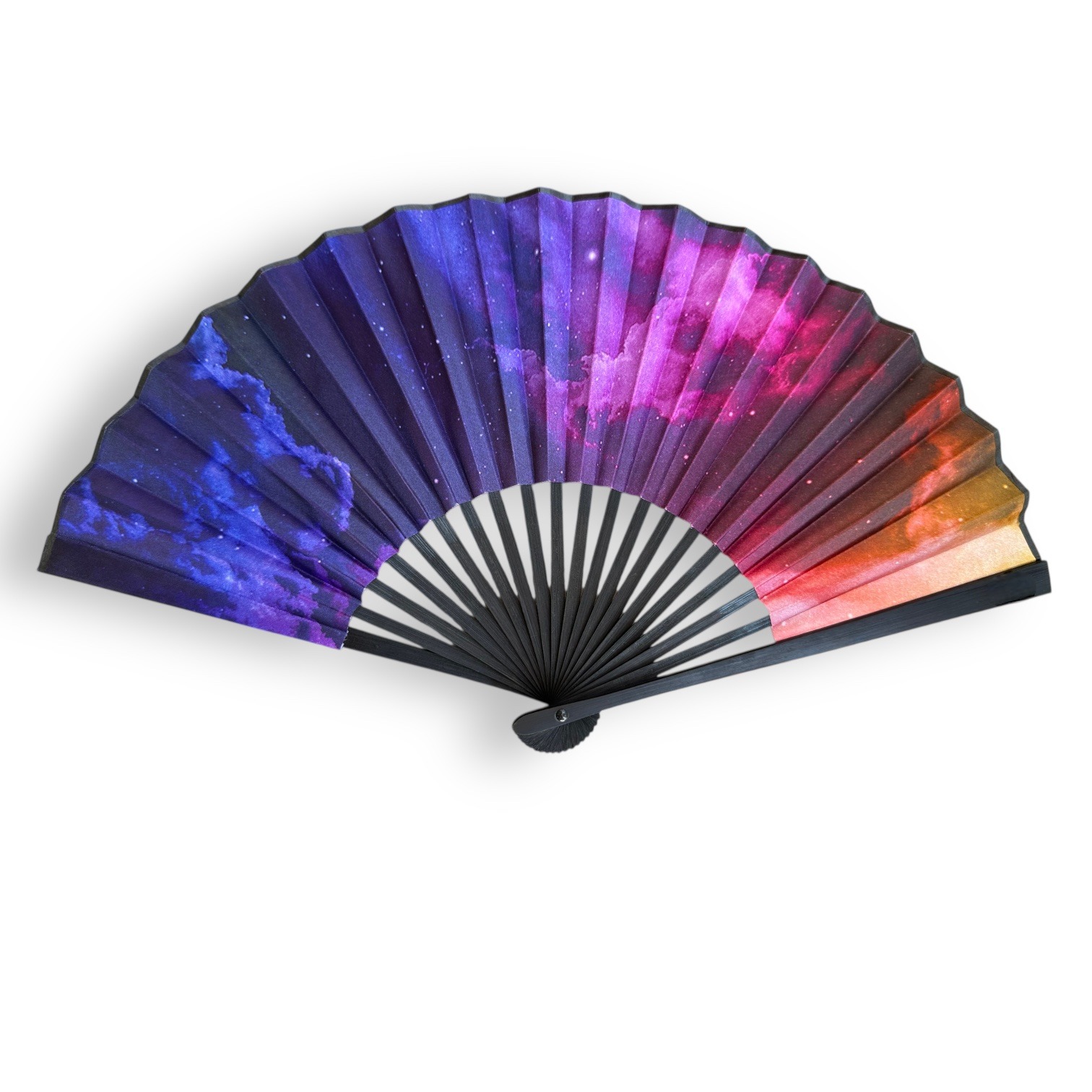 Large Galaxy Fan with black wood