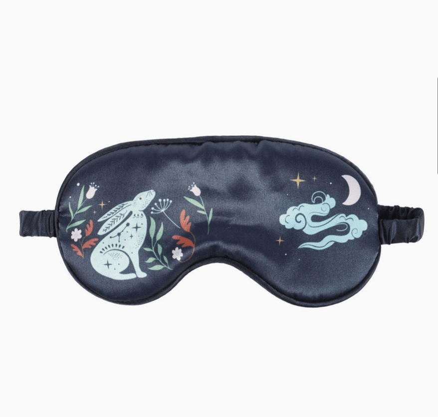 Folk Art Hare Navy Eye mask