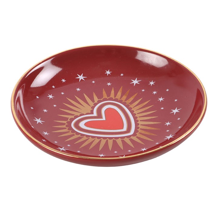 Sacret Heart Red and Gold Trinket Dish