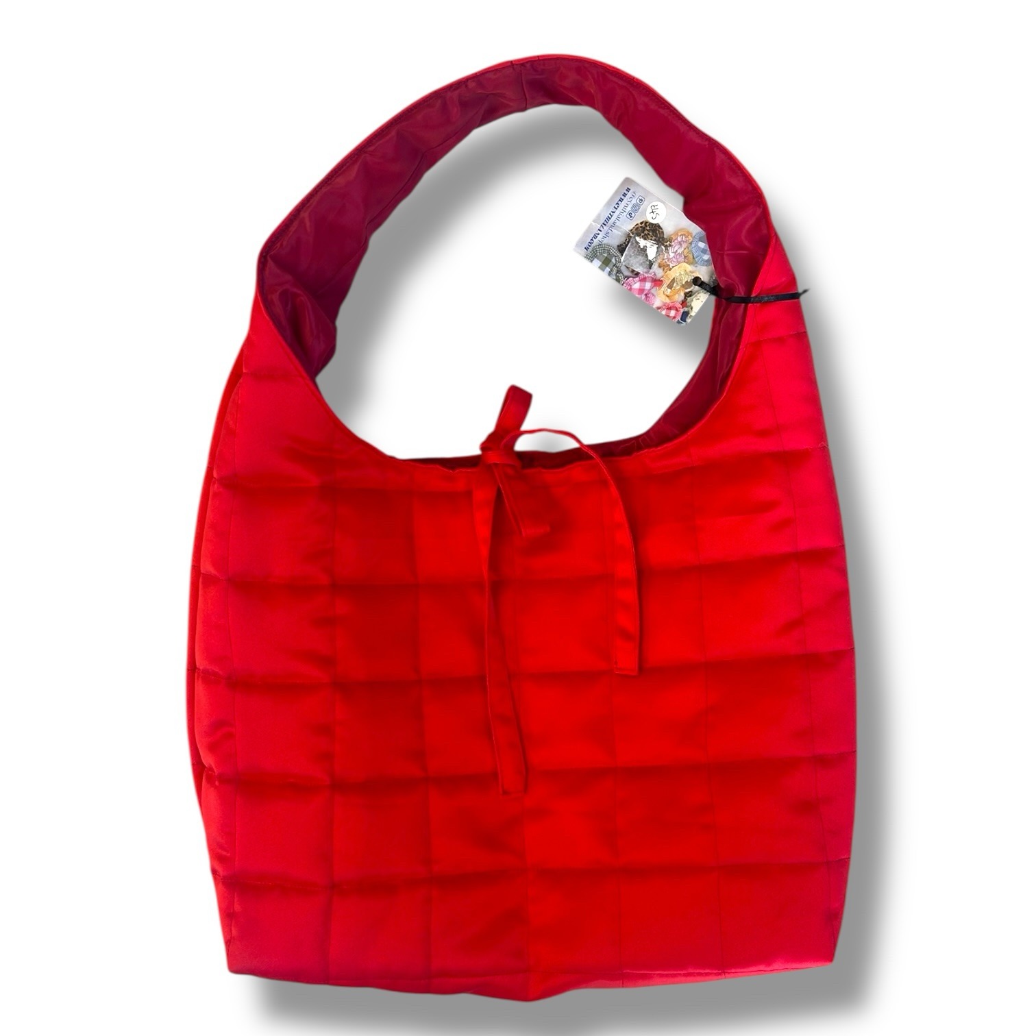 Red Quilted Medium Tote Bag