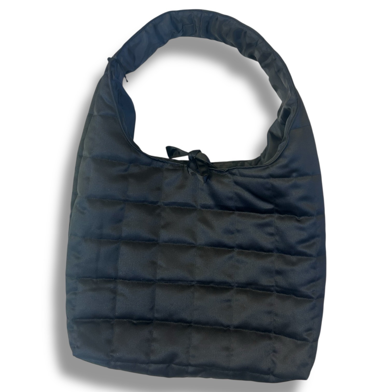 Black Quilted Medium Tote Bag
