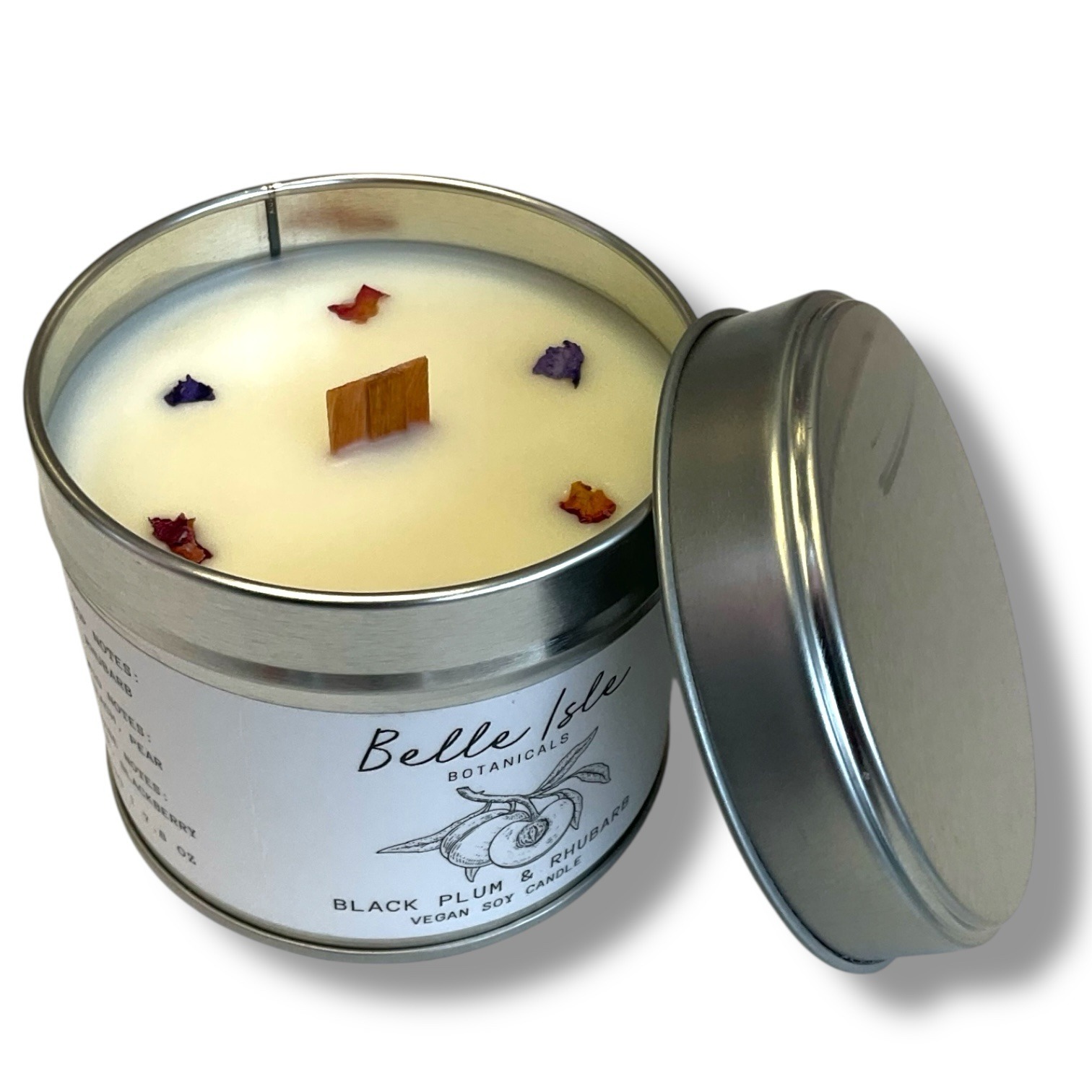 Black Plum and Rhubarb Vegan Soy Candle