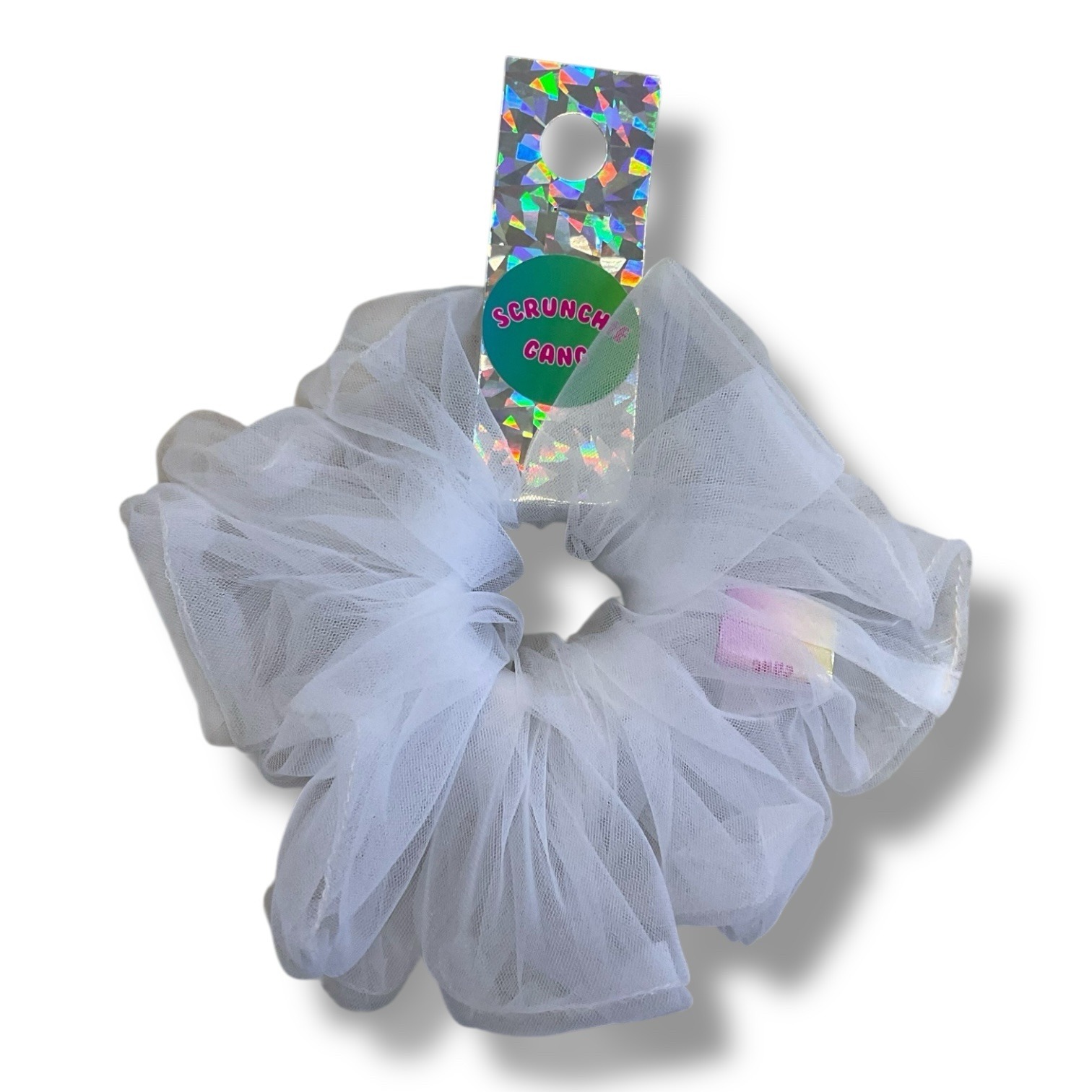 White Tulle Oversized Scrunchie