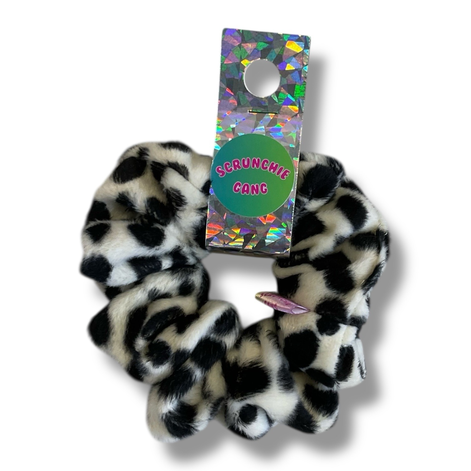 Fluffy Animal Print Oversized Scrunchie