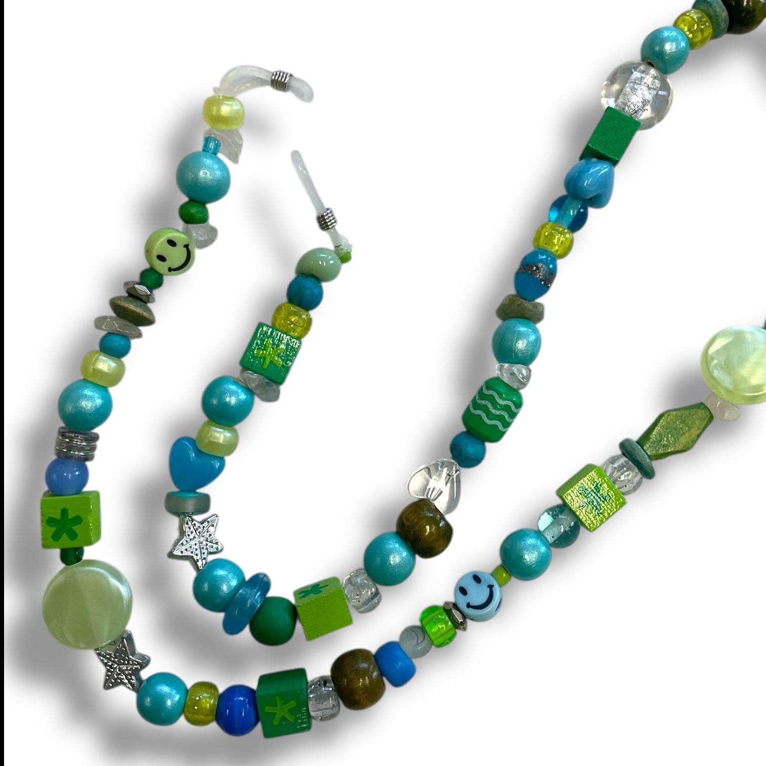 Reclaimed Beads Sunglasses Chain Green