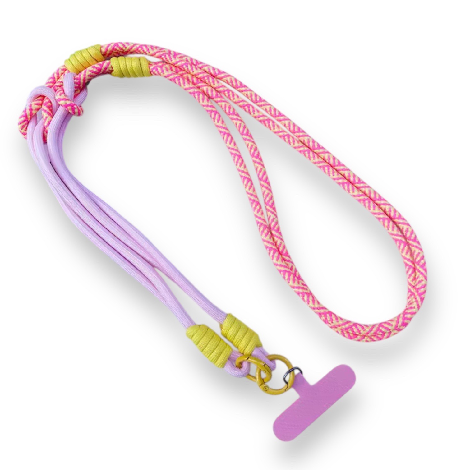 Phone strap holder – Pink Colours