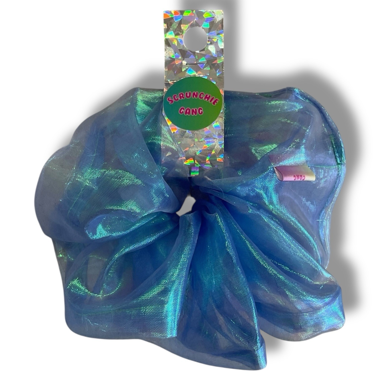 Blue Iridescent Oversized Scrunchie