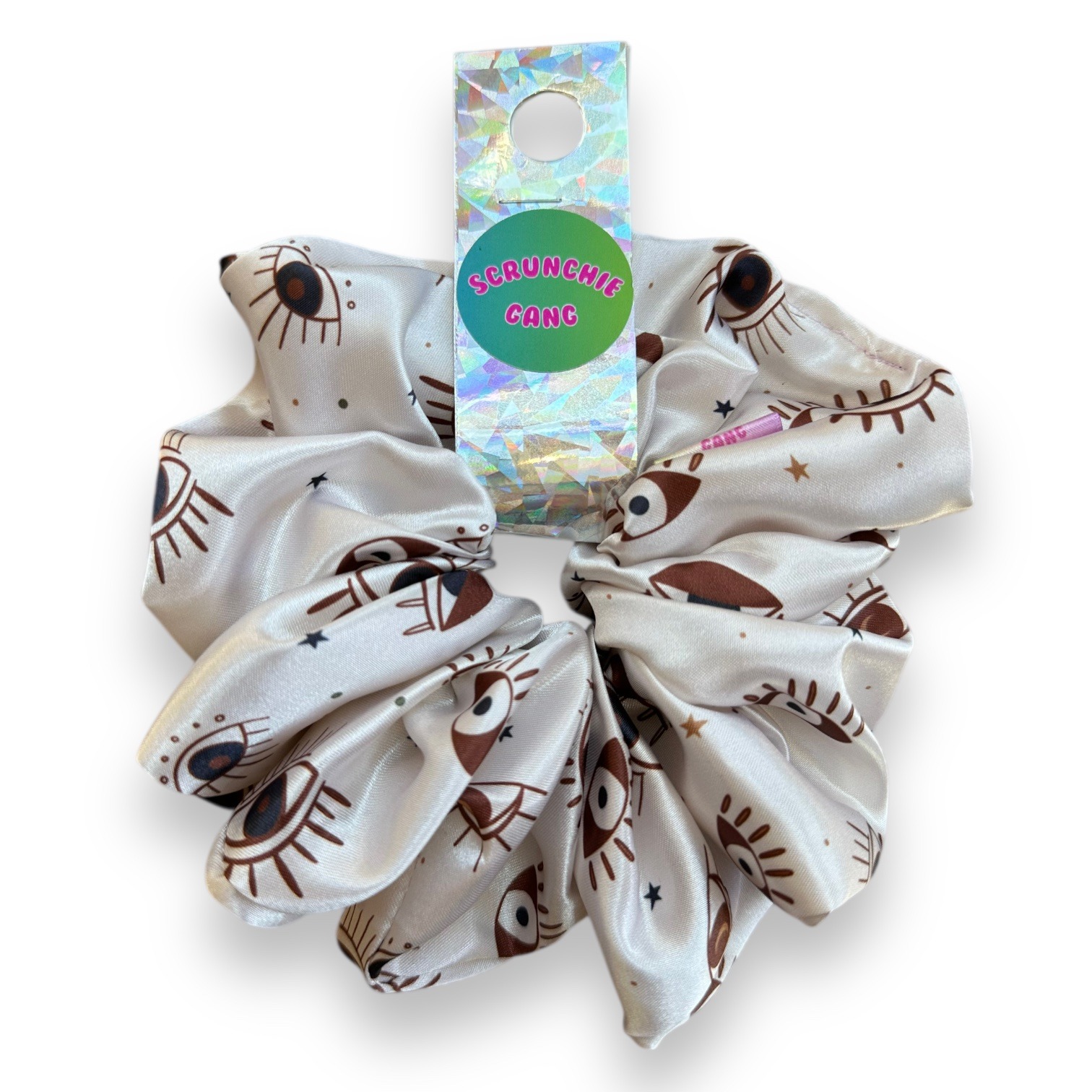 Cream ‘All Seeing Eye’ Oversized Scrunchie