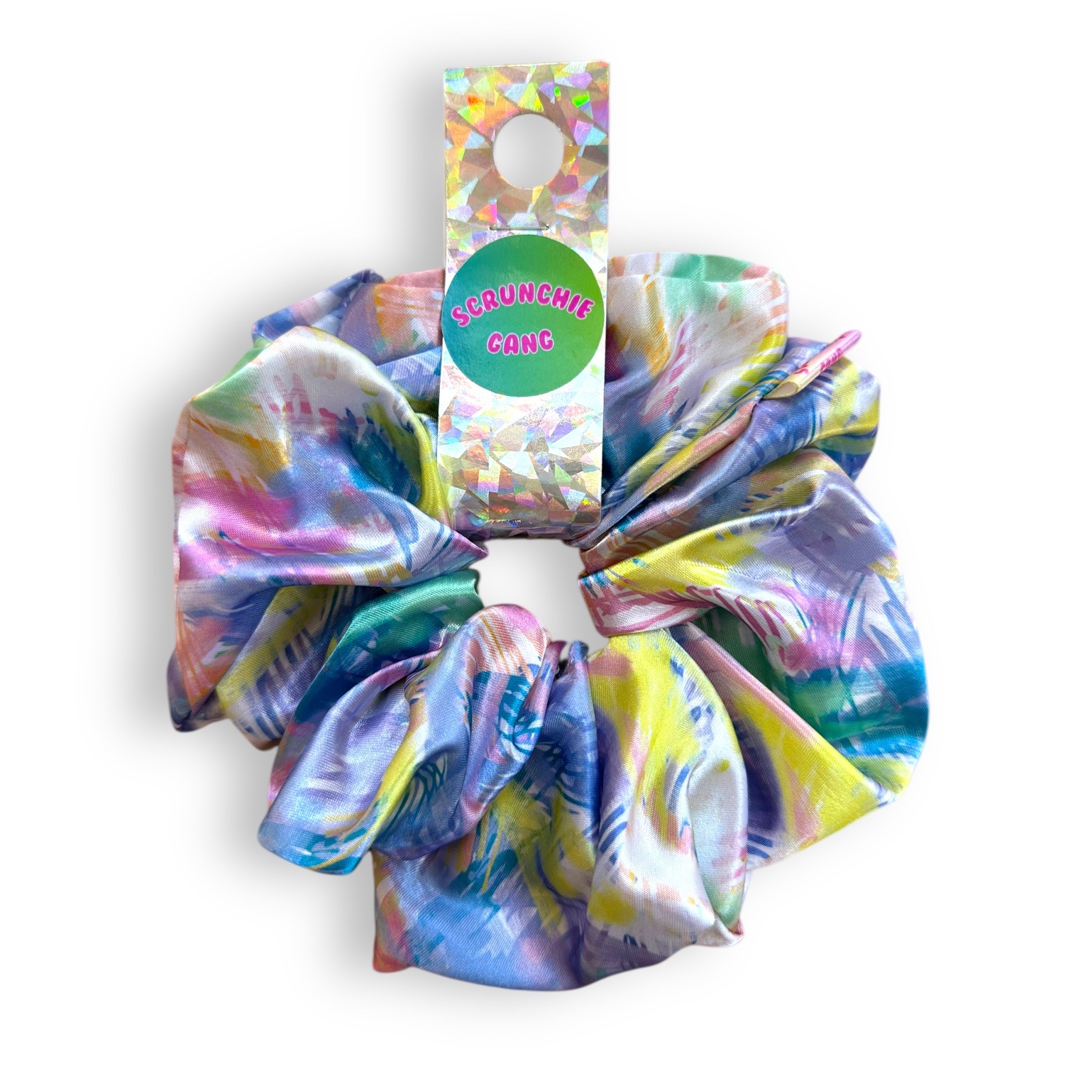 Multi-coloured Abstract Oversized Scrunchie