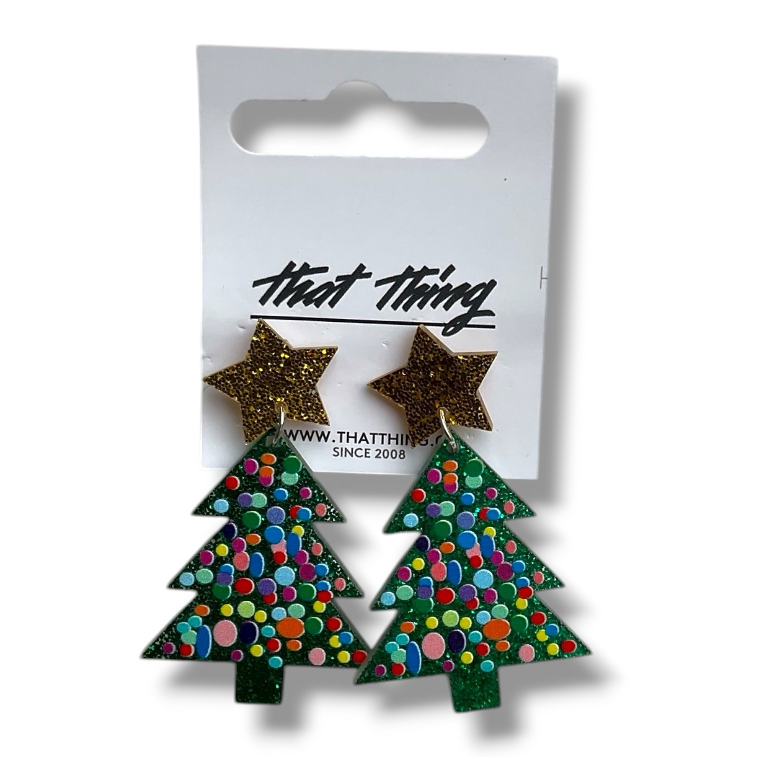 Festive Christmas Tree Earrings
