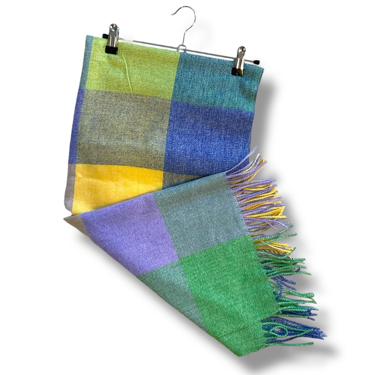 Large Patchwork Vibrant Multi-coloured Scarf