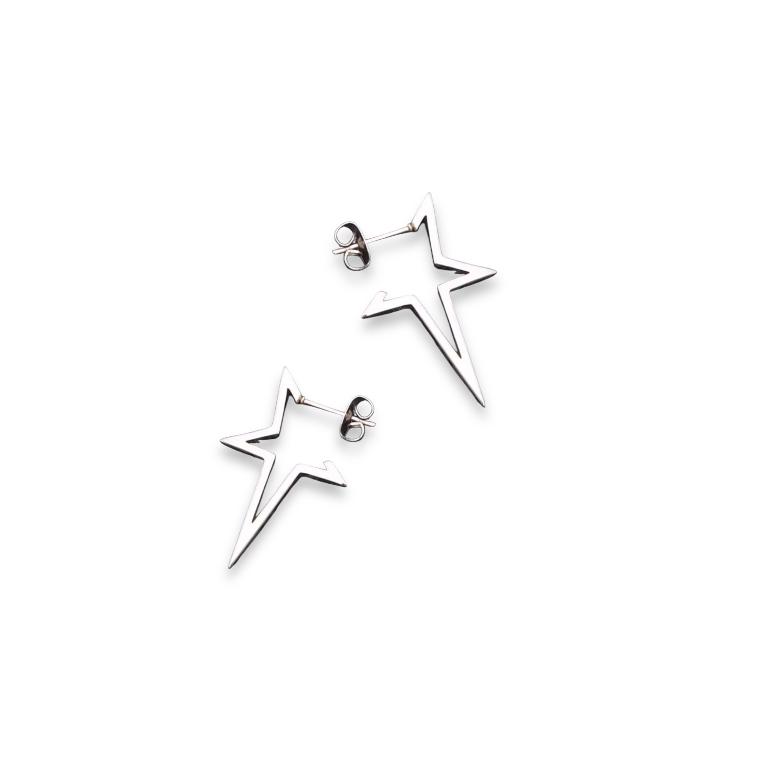 Star Burst Stud Earrings – Silver