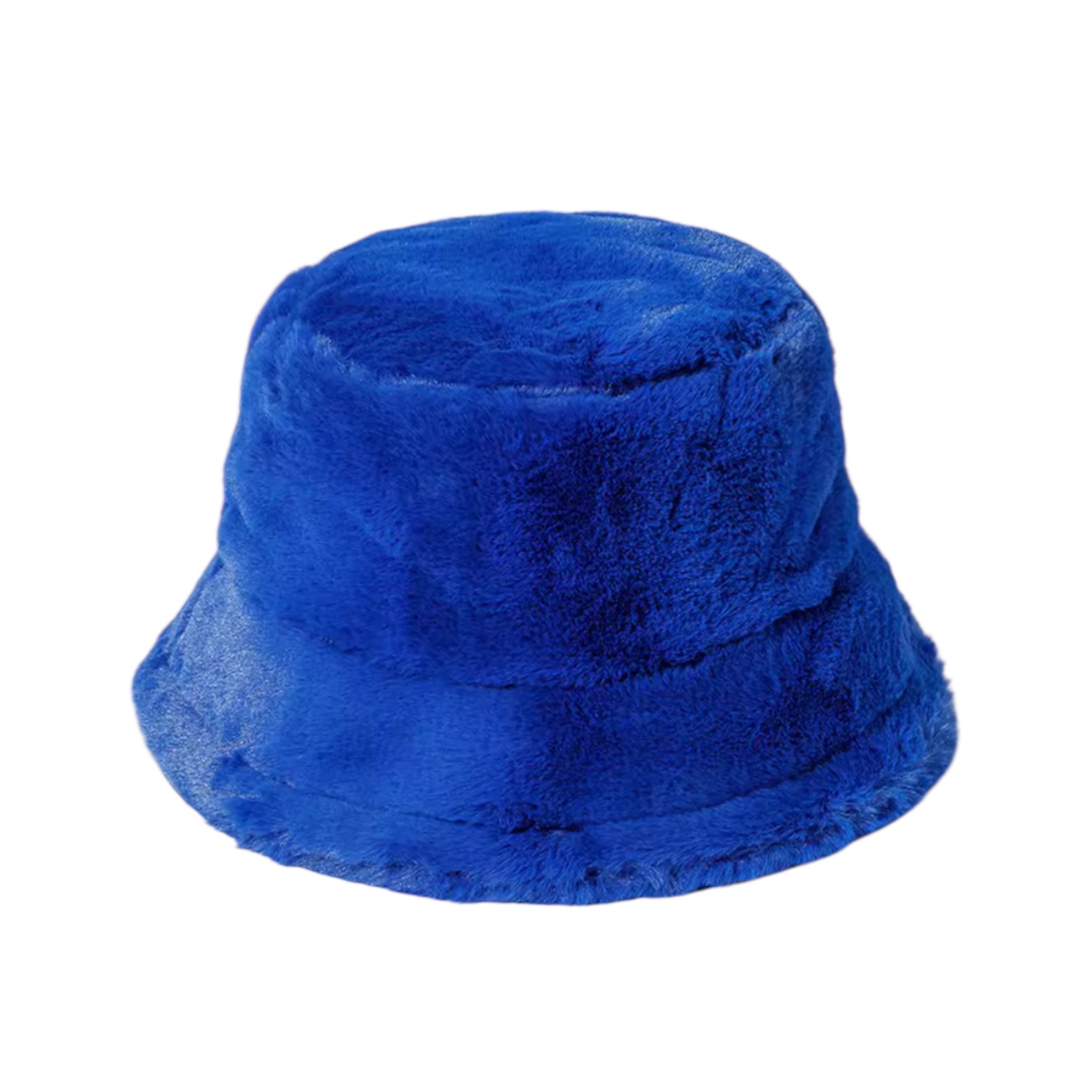 Cobalt Blue Fluffy Bucket Hat