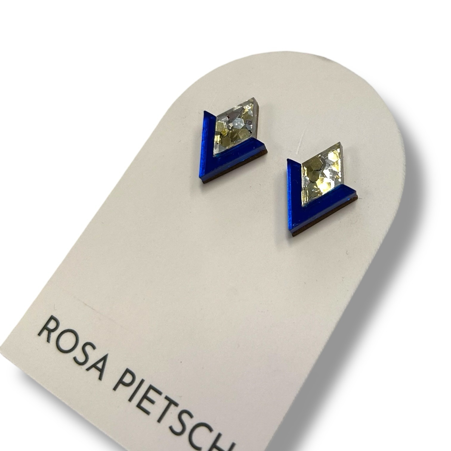 Blue Sparkle Studs Rosa Pietsch