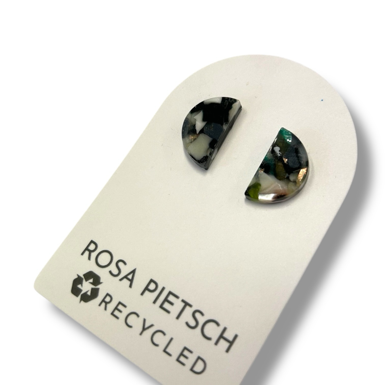 Earthy Half-Moon Studs Rosa Pietsch