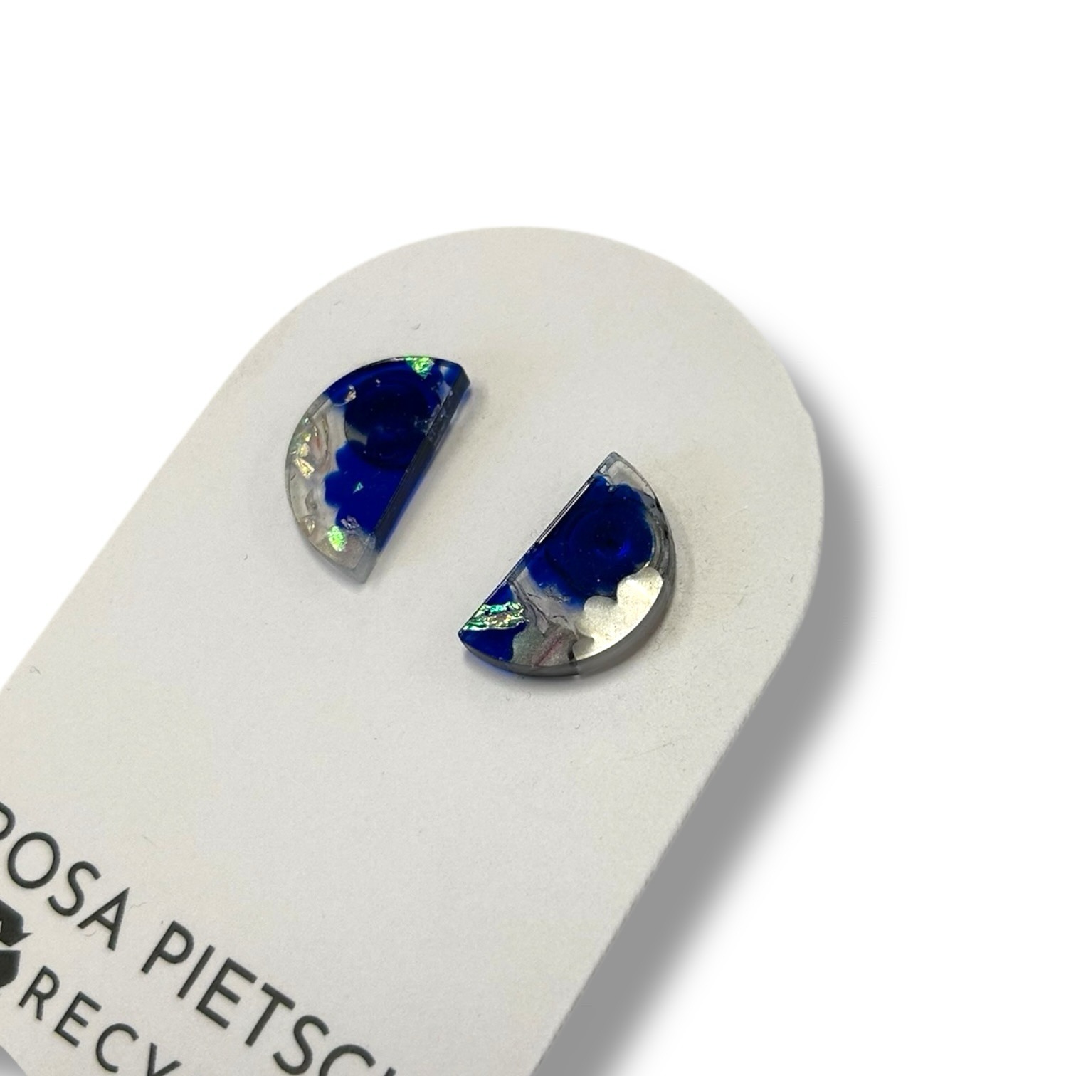 Ocean Half-Moon Studs Rosa Pietsch