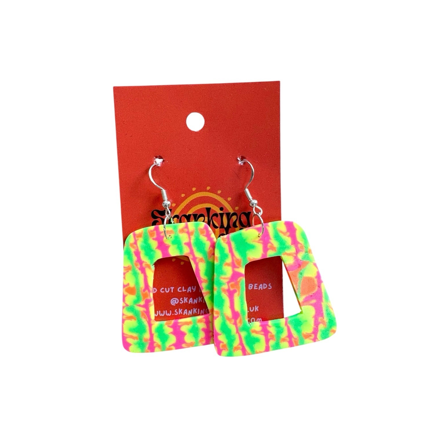 Neon Yellow Doorknocker Earrings Skanking Swede