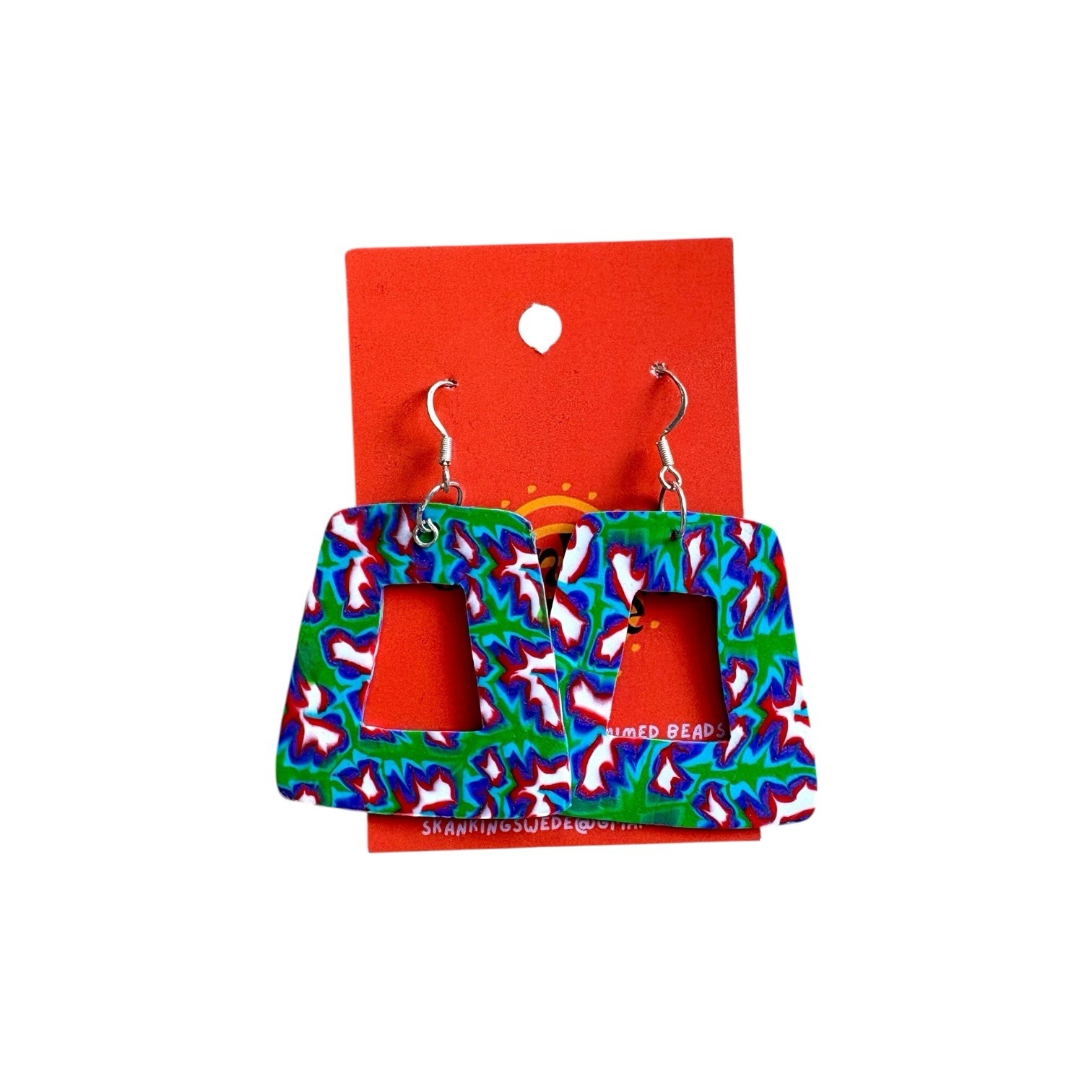 Quirky Green Doorknocker Earrings Skanking Swede