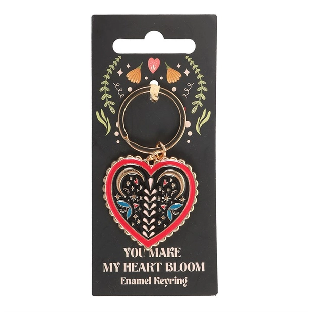 Folk Heart Keychain