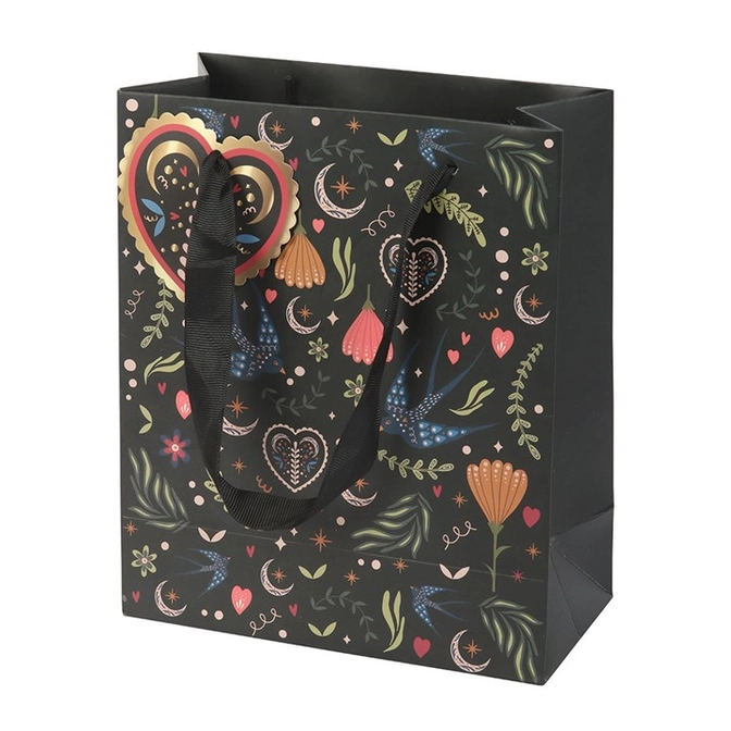 Floral Folk Print Gift Bag